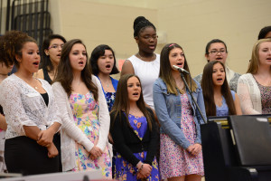Members of JCA's Choral Group sing at last year's Spring Concert.